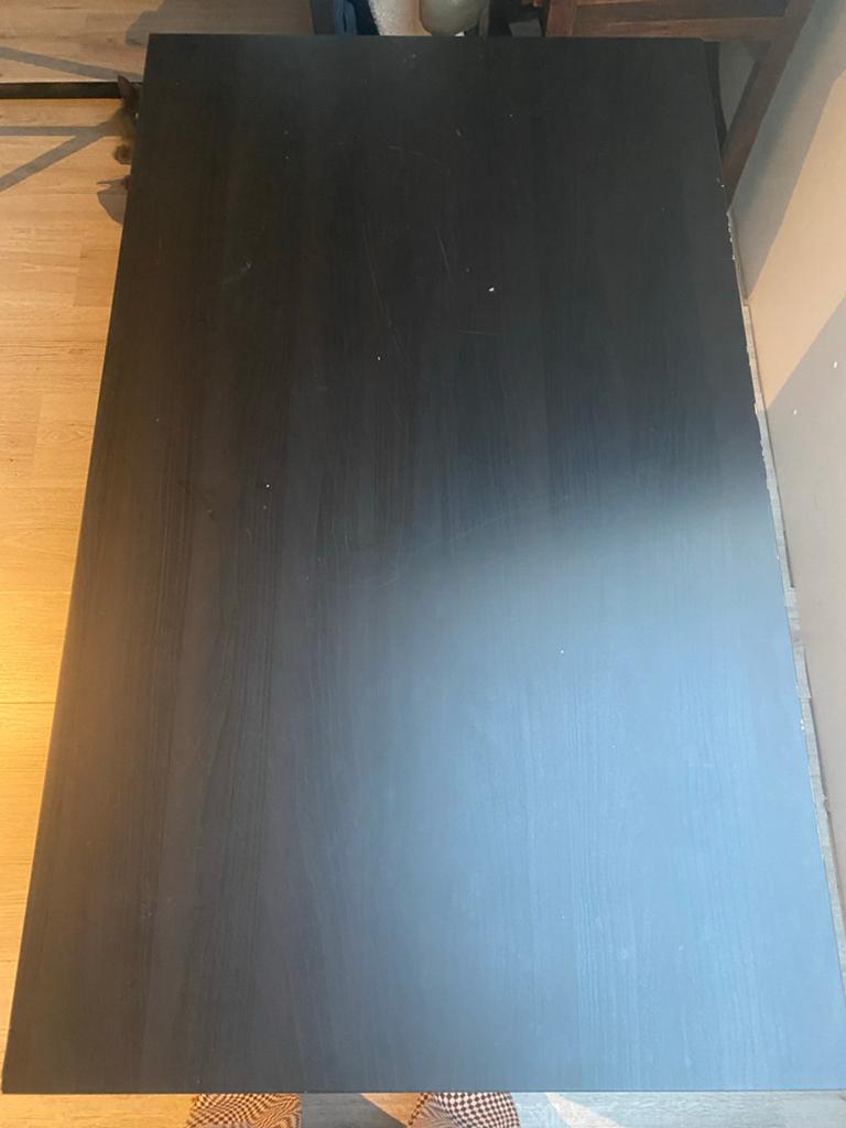 IKEA LINNMON / ADILS Tafel - Zwart (100x60 cm), Ophalen, Kunststof, Gebruikt, 100 tot 150 cm