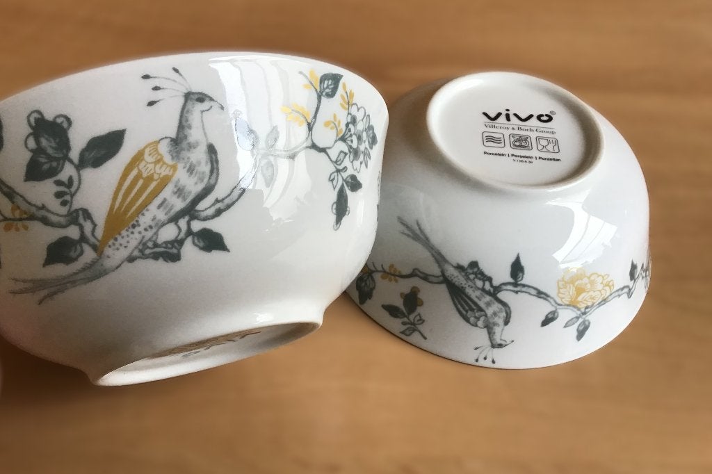 AH Vivo schaaltjes vogels Villeroy & Boch limited edition, Villeroy & Boch, Ophalen of Verzenden, Overige stijlen, Porselein