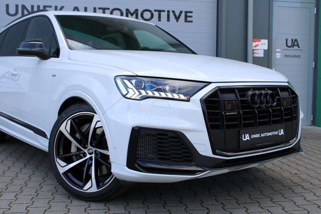 Audi Q7 55 TFSI e QUATTRO PRO LINE S | STAND | LUCHTVERING |, Auto's, Automaat, Gebruikt, Zwart, 645 km