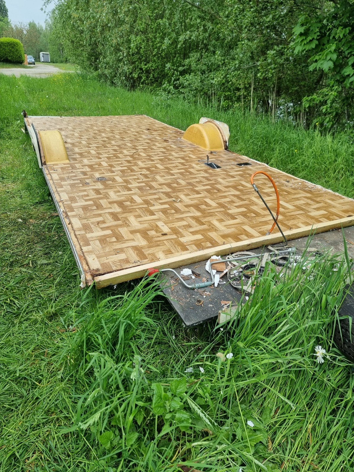 Caravan onderstel/chassis van 5m lang met dissel 6.50m, Ophalen, Nieuw