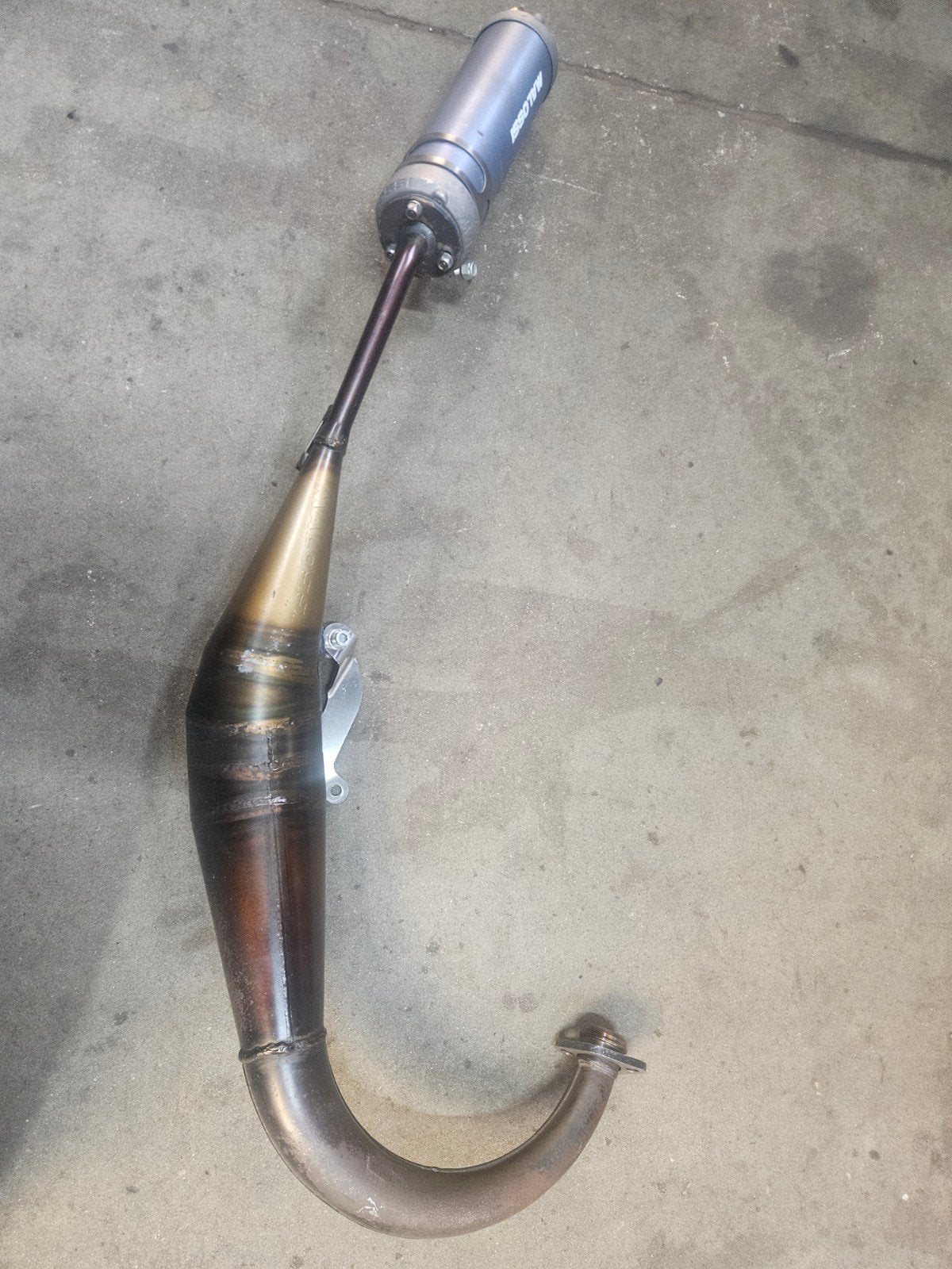 Malossi Aprilia RS Derbi GPR uitlaat., Ophalen of Verzenden, Gebruikt, Uitlaat, Aprilia Derbi Malossi