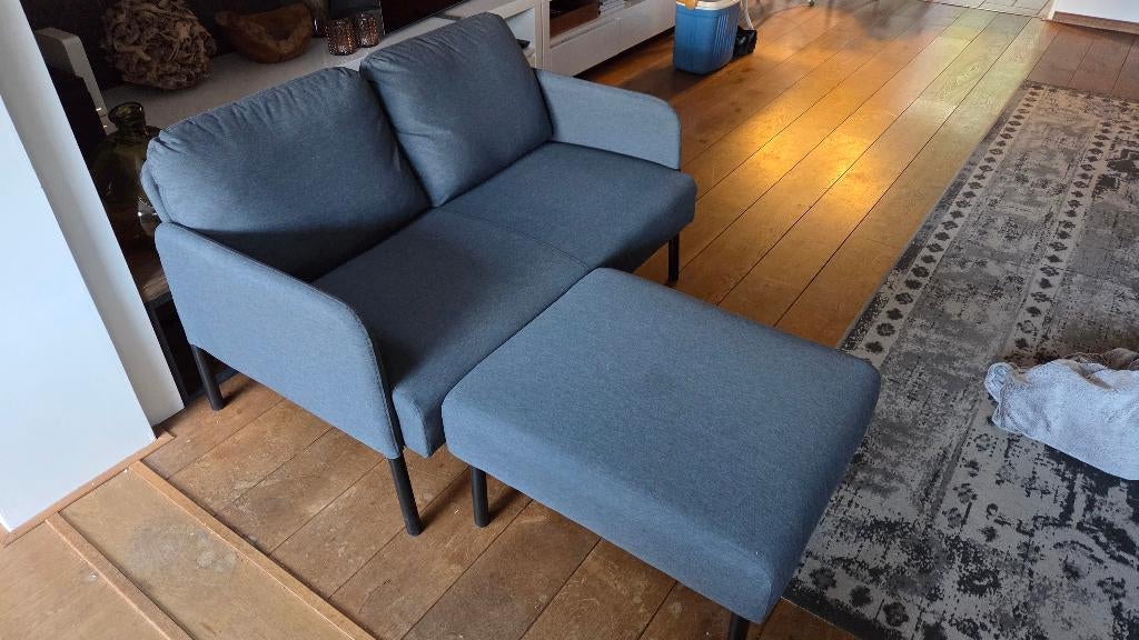 Te Koop bankje met hocker, Antiek en Kunst, Antiek | Meubels | Stoelen en Banken, Ophalen