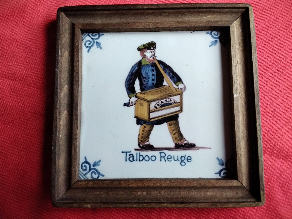 Tegel Tichelaar Makkum Talboo Reuge Tinglazuur UNIEK, Antiek en Kunst, Ophalen of Verzenden