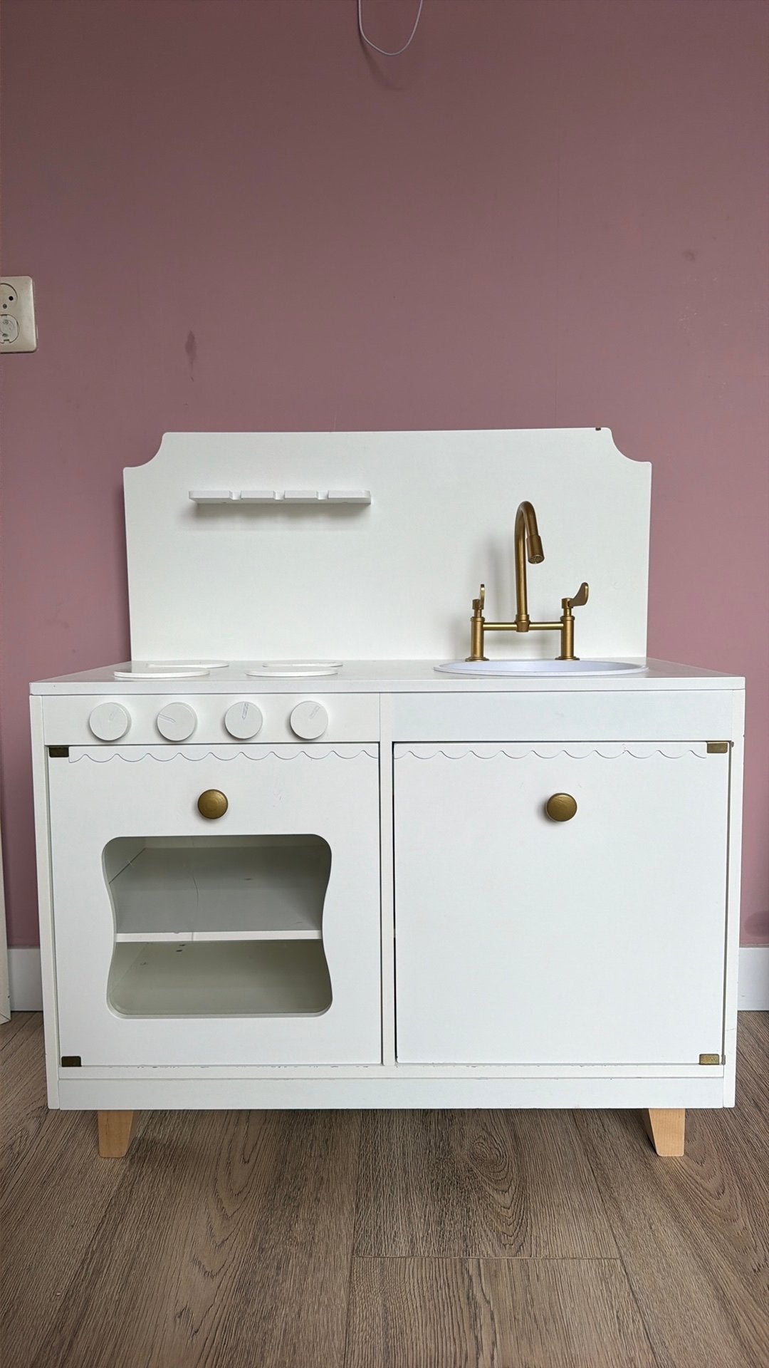 Petite Amélie houten speelkeuken wit/goud, Ophalen, Gebruikt, Hout, Speelkeuken