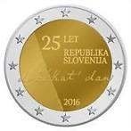 2 Euro Slovenie 2016 = 25 jaar Onafhankelijkheid - UNC, Verzenden, Slovenië, 2 euro, Losse munt