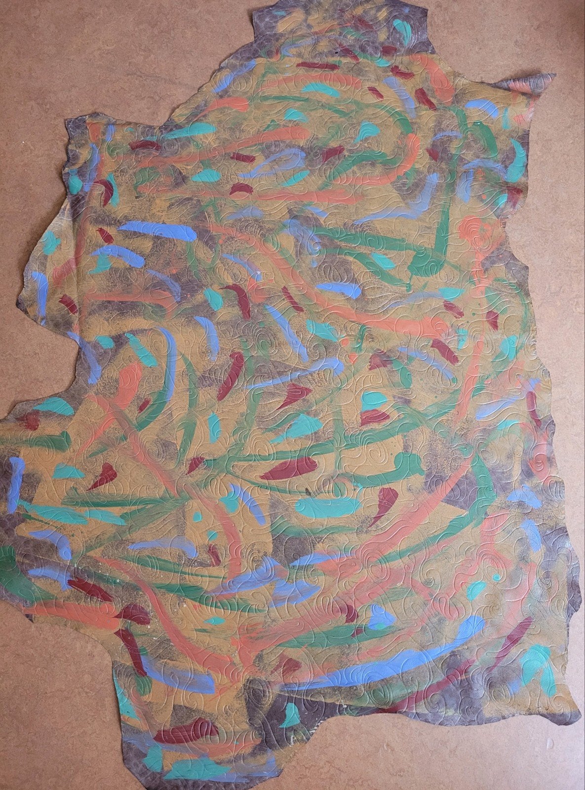 Mooie leren huid, Meerkleurig, Leer of Kunstleer, Nieuw, Ophalen of Verzenden