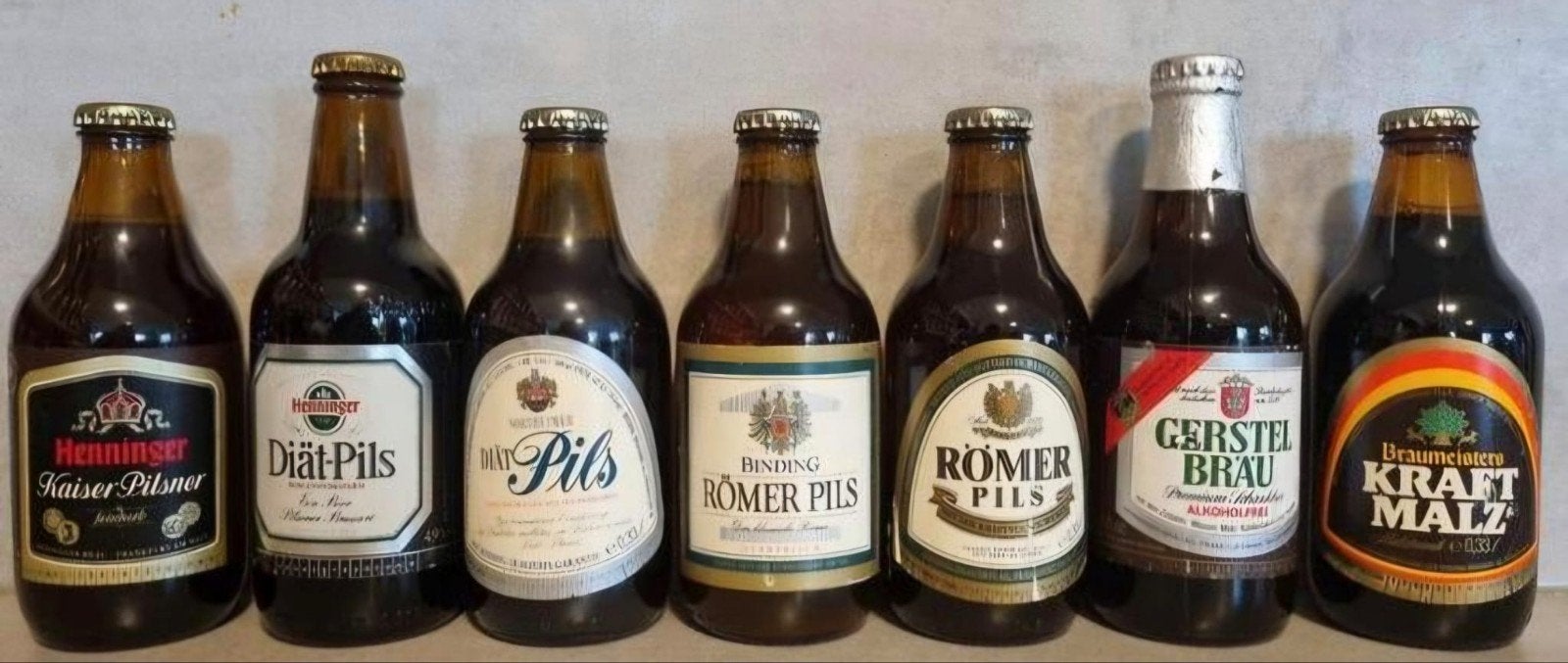 Frankfurt am Main set – Henninger/Binding/Römer/Kraftmalz, Ophalen of Verzenden, Zo goed als nieuw, Flesje(s), Overige merken