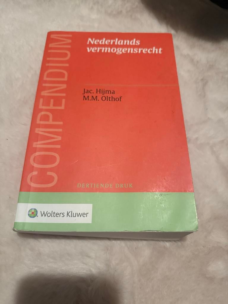 Compendium Nederlands Vermogensrecht - 13e Druk, Boeken, Studieboeken en Cursussen, Ophalen of Verzenden, Gamma, Gelezen, HBO