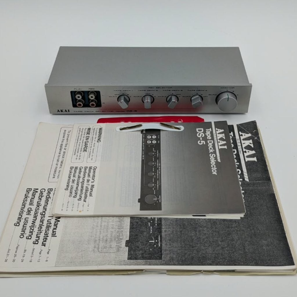 Akai Tape Deck selector model DS-5 - Made in Japan, Akai, Support@akai.com, Akai Professional
200 Scenic View Drive
Suite 201
Cumberland, RI 02864
United States
