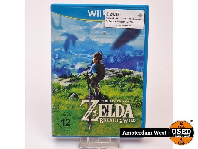 Nintendo Wii U Game: The Legend Of Zelda Breath Of The Wild, Nintendo, Zo goed als nieuw, Support@nintendo.com, 11-1 Hokotate-cho, Kamitoba, Minami-ku
Kyoto 601-8501
Japan