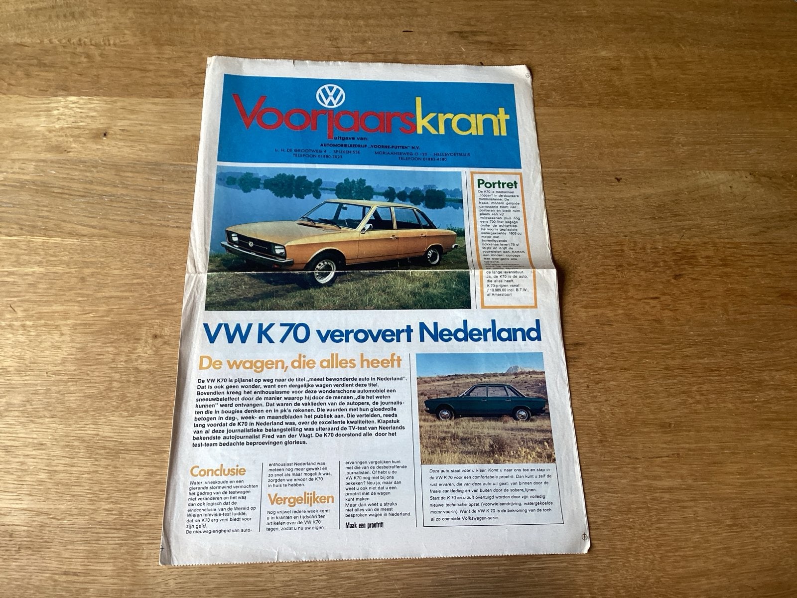 VW Voorjaarskrant 1971 - Voorne-Putten Spijkenisse, Ophalen of Verzenden, Gelezen, Volkswagen