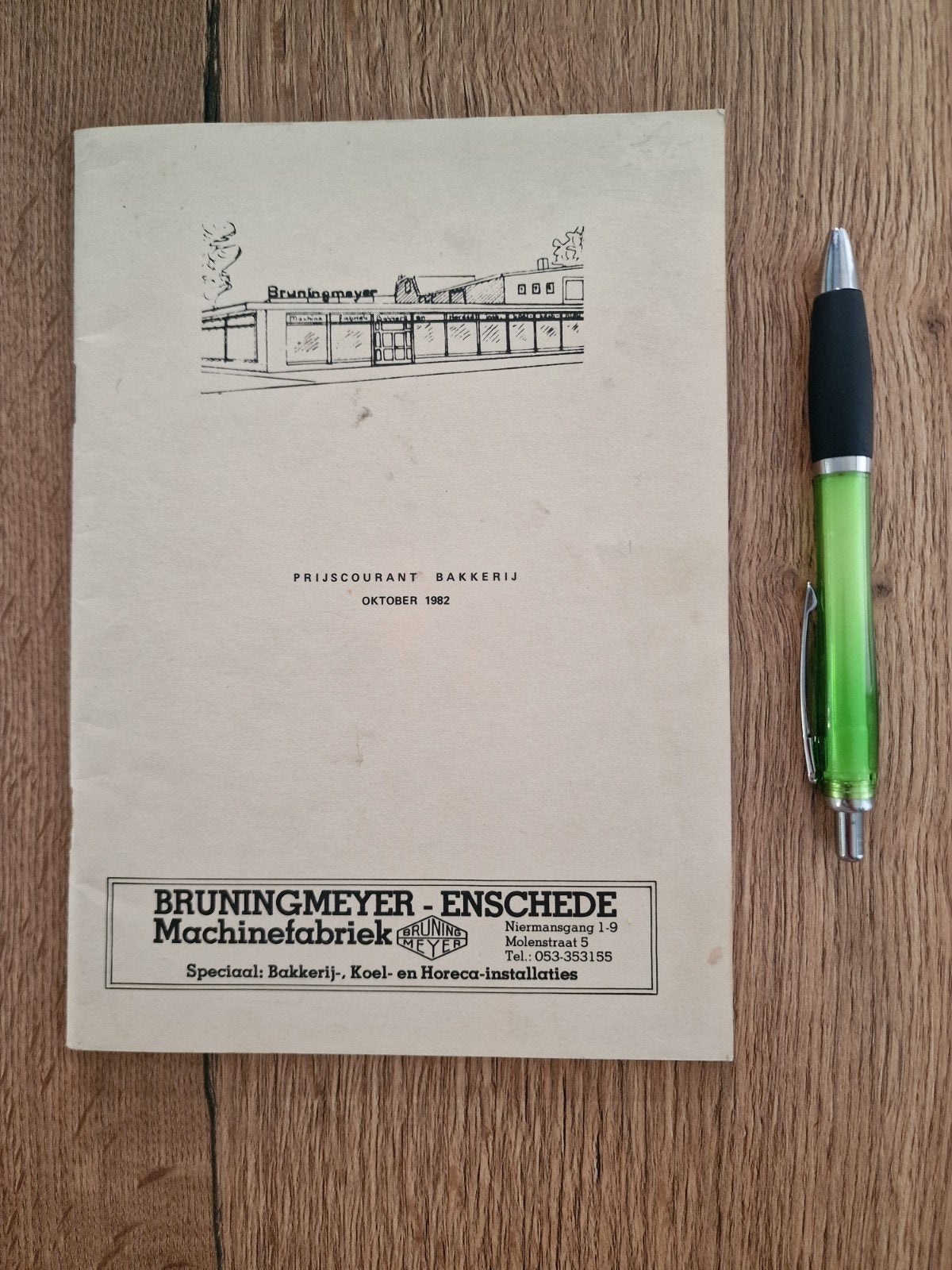 Bruningmeyer Enschede Prijs courant Bakkerij Oktober 1982, Gelezen, Ophalen of Verzenden, Bruningmeyer Enschede, Catalogus