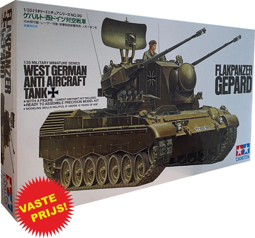 Flakpanzer Gepard (Tamiya 35099) 1/35, Tank, 1:32 tot 1:50, Nieuw, Ophalen of Verzenden