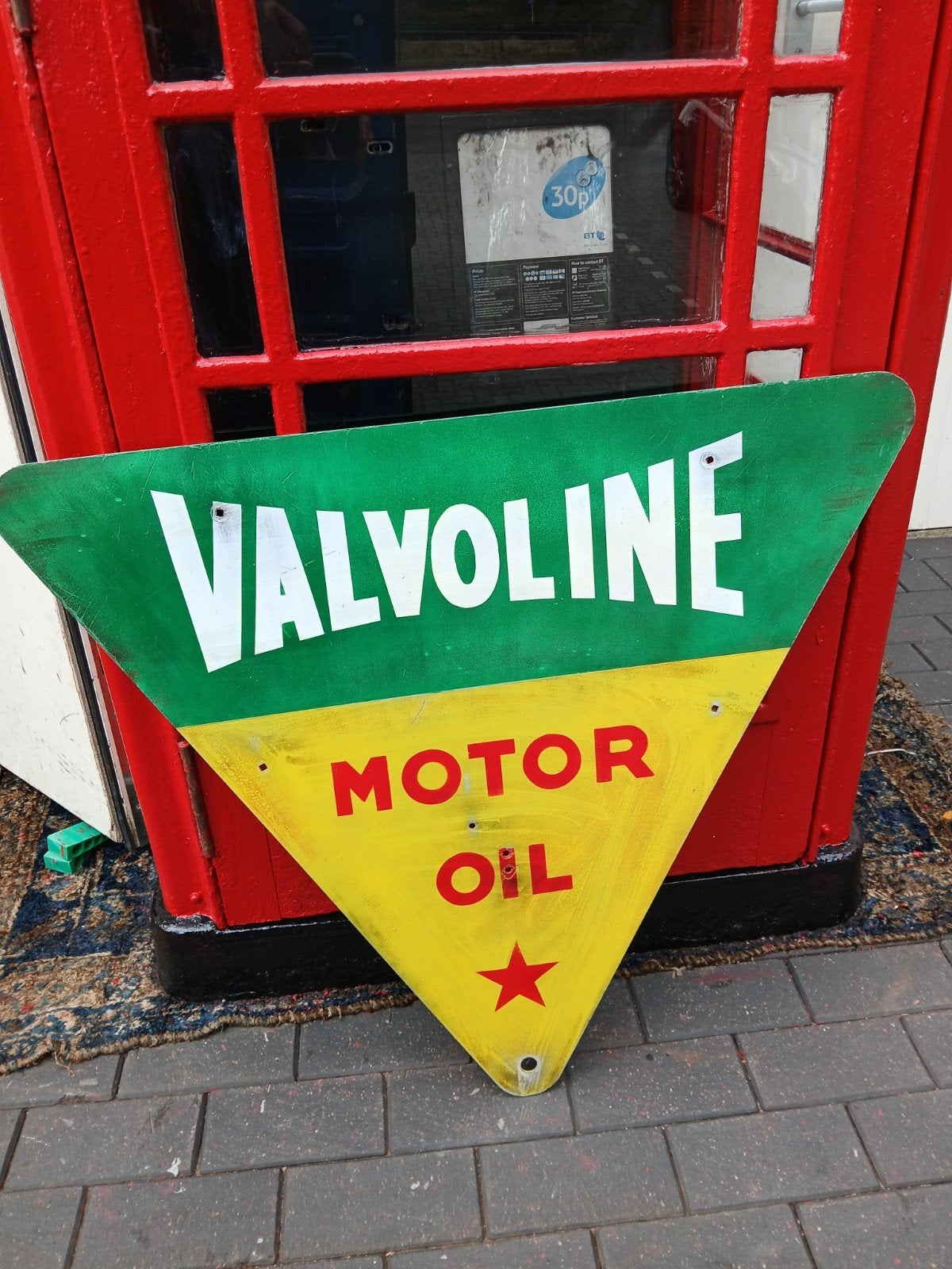 valvoline reclamebord, Gebruikt, Valvoline, Info@valvoline.fr, Ophalen of Verzenden