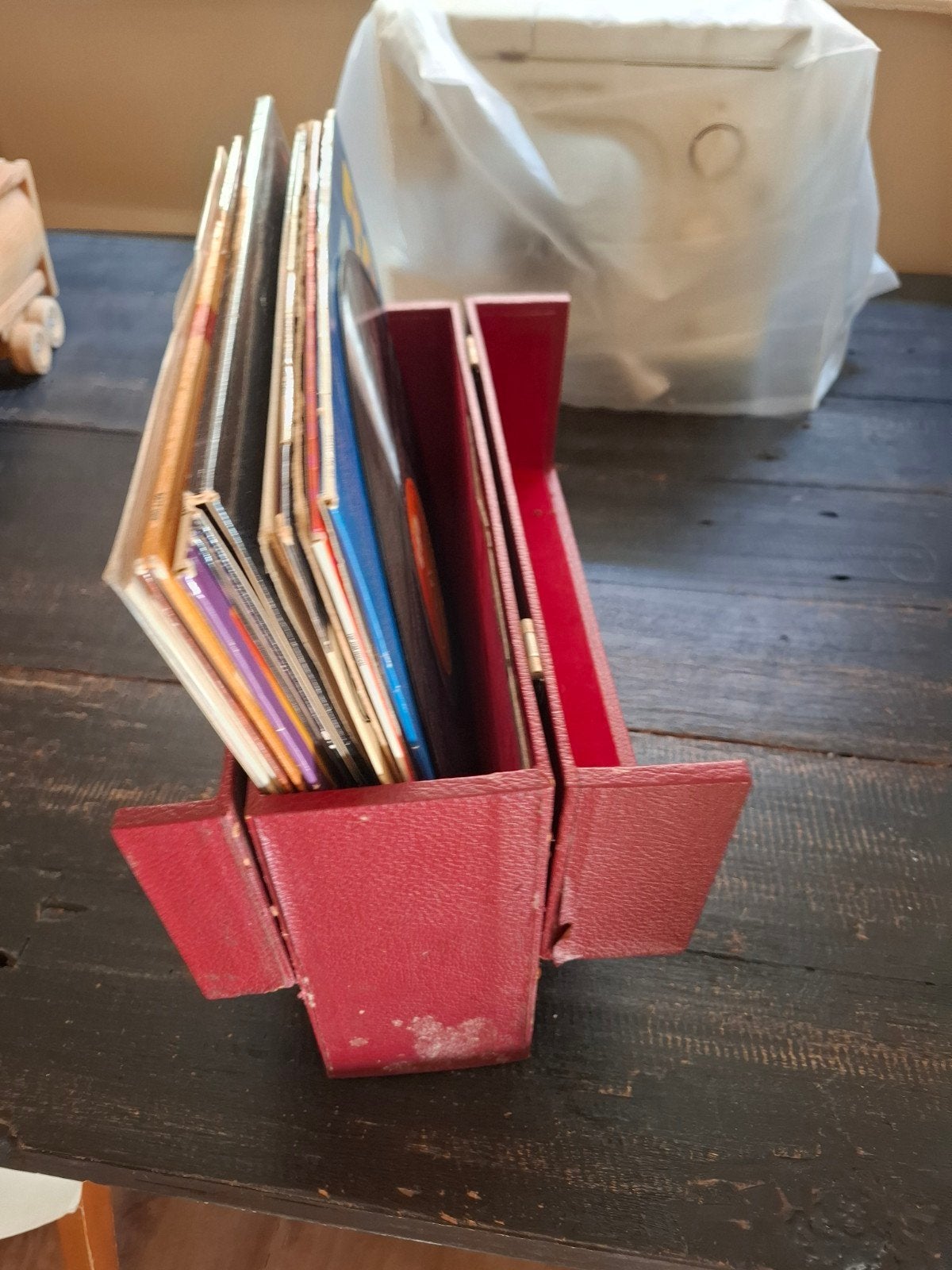 Vintage platenkoffer met diverse vinylplaten, Ophalen of Verzenden, Gebruikt, 12 inch, LP