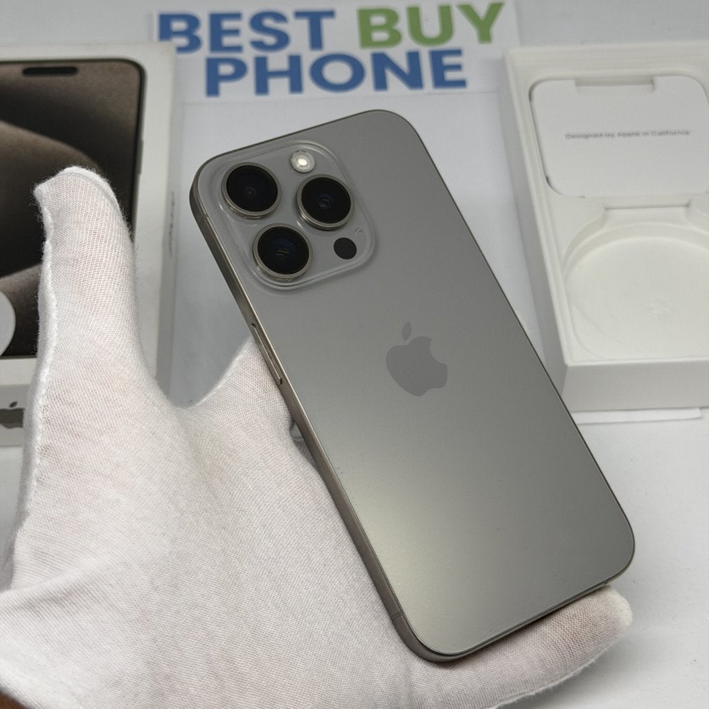 iPhone 15 pro 128GB naturel /krasvrij /91% batt /garantie, Telecommunicatie, Mobiele telefoons | Apple iPhone, 128 GB, Apple, Zonder simlock