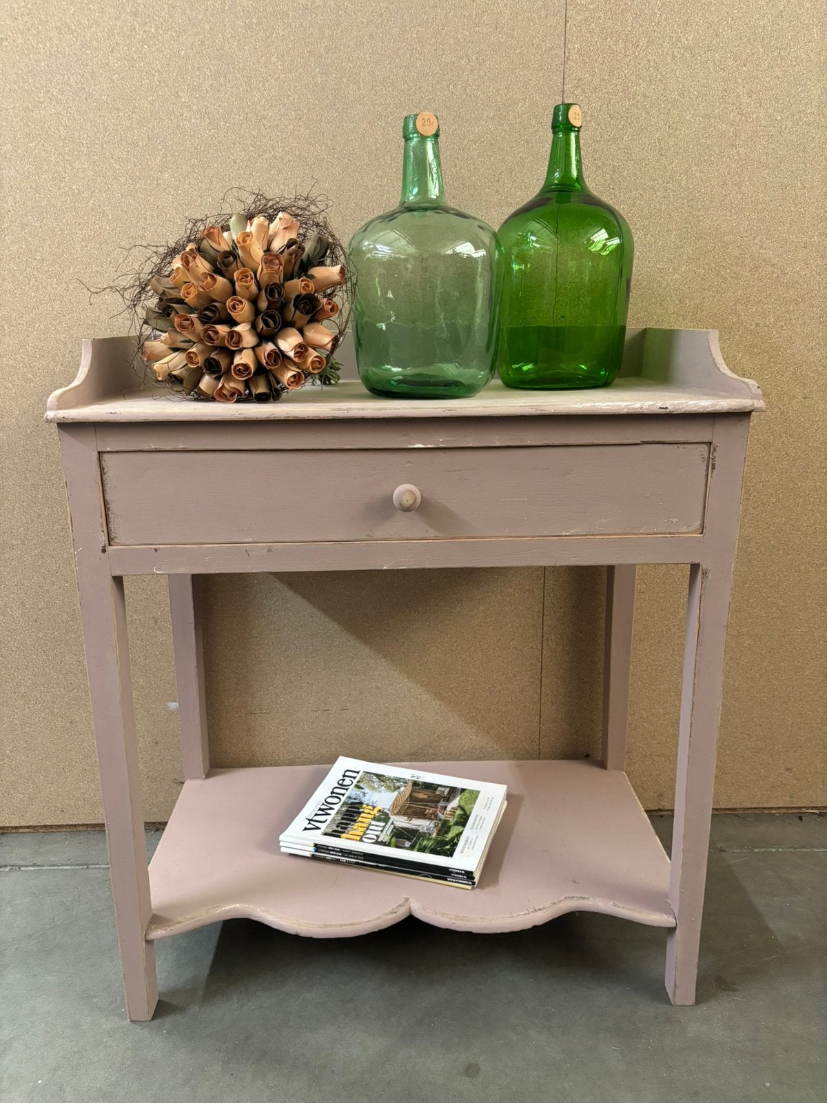Brocante wastafelmeubel / sidetable / commode / ladekast, Ophalen of Verzenden