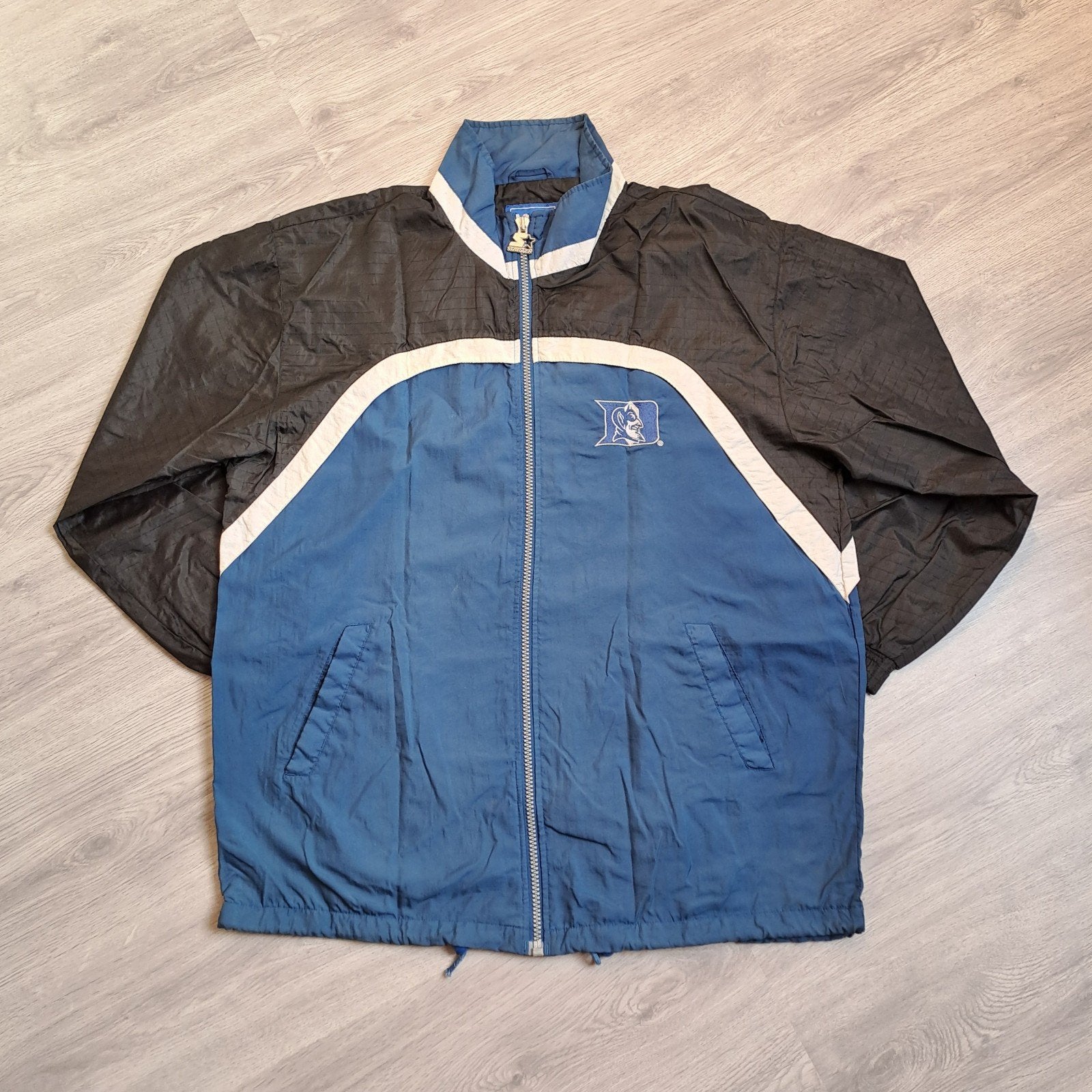 Vintage Starter Duke Blue Devils Windbreaker Jacket 90s - XL, Blauw, Maat 56/58 (XL), Ophalen of Verzenden, Gedragen