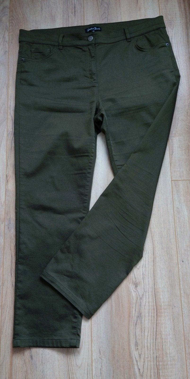 Dames broek lang mt 44 Gafair Jeans donkergroen, Maat 42/44 (L), Ophalen of Verzenden, Gafair Jeans, Lang