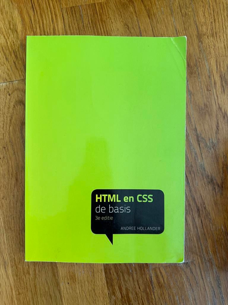 Andree Hollander - HTML en CSS de basis (3e druk), Boeken, Gelezen, Ophalen of Verzenden, Internet of Webdesign, Andree Hollander