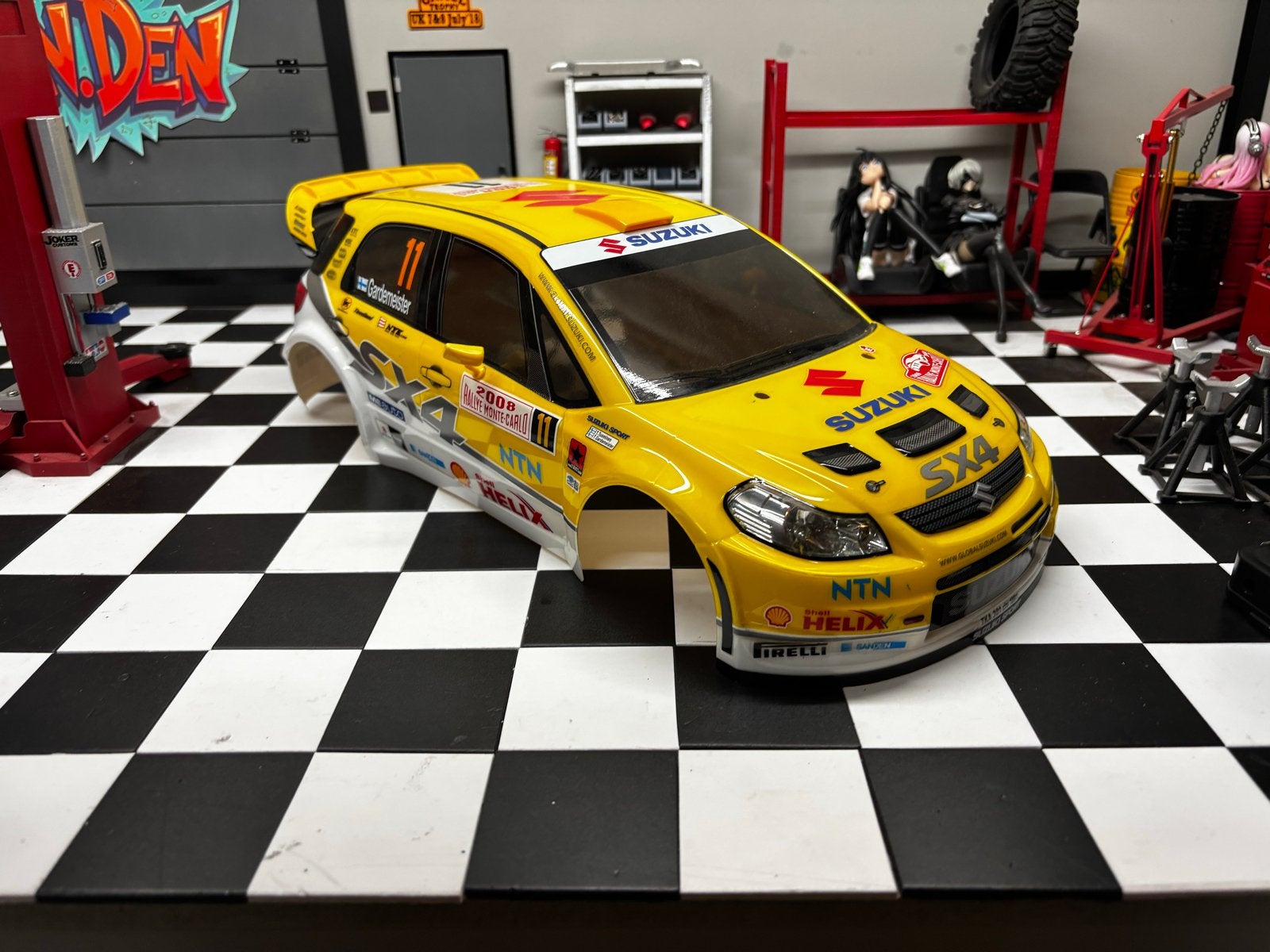 Suzuki SX4 Tamiya RC Carrosserie - Zeldzaam en Verlicht, Zo goed als nieuw, Onderdeel, Overige schalen, Overige typen