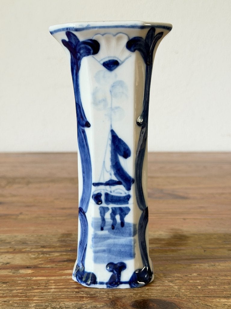 Vaas / bloemenvaasje - Delfts Blauw Aardewerk, Antiek en Kunst, Antiek | Keramiek en Aardewerk, Ophalen of Verzenden