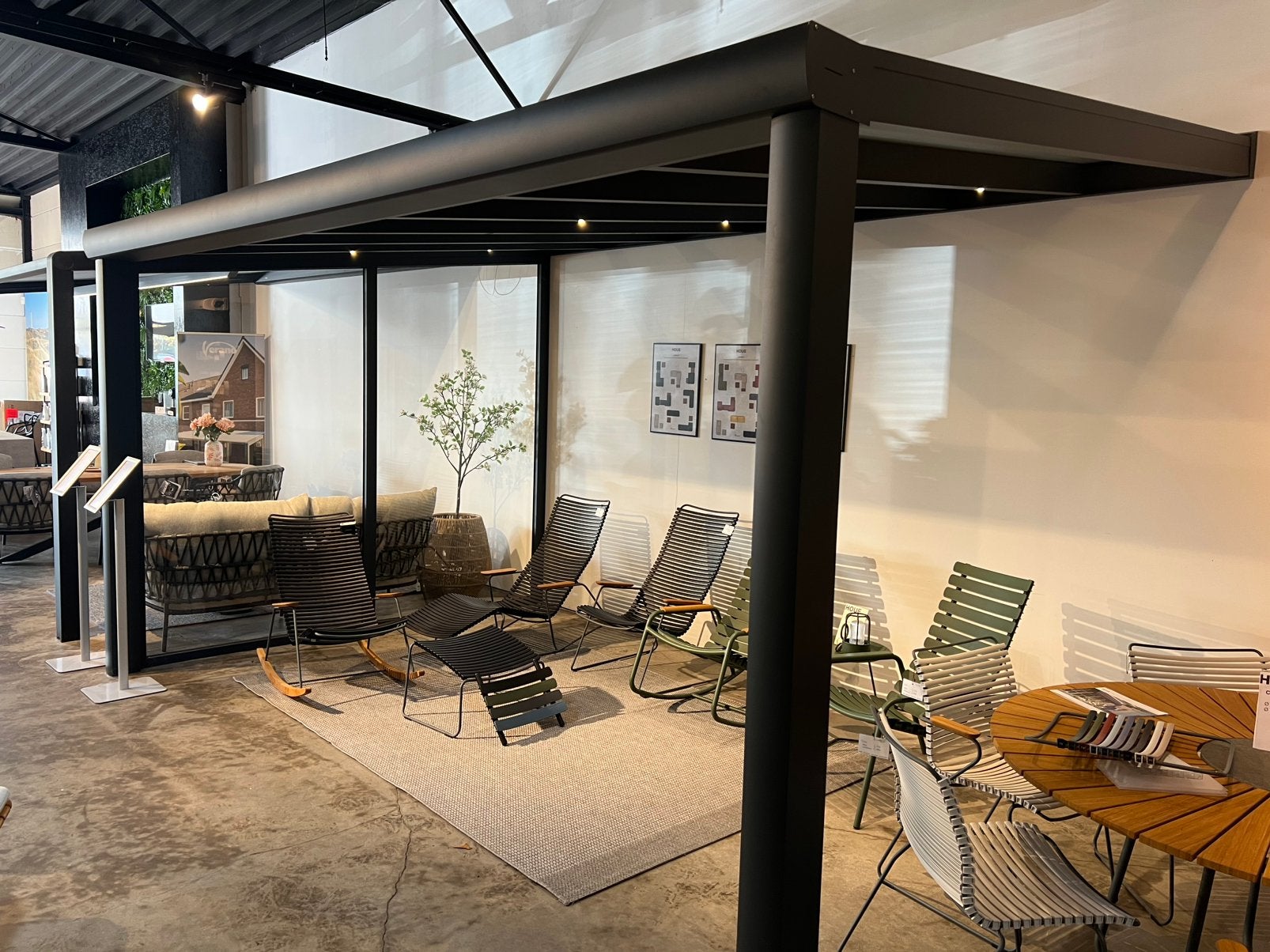 Verano Ledro terrasoverkapping 450x300 incl glazen zijwand, Ophalen, Zo goed als nieuw, Serre