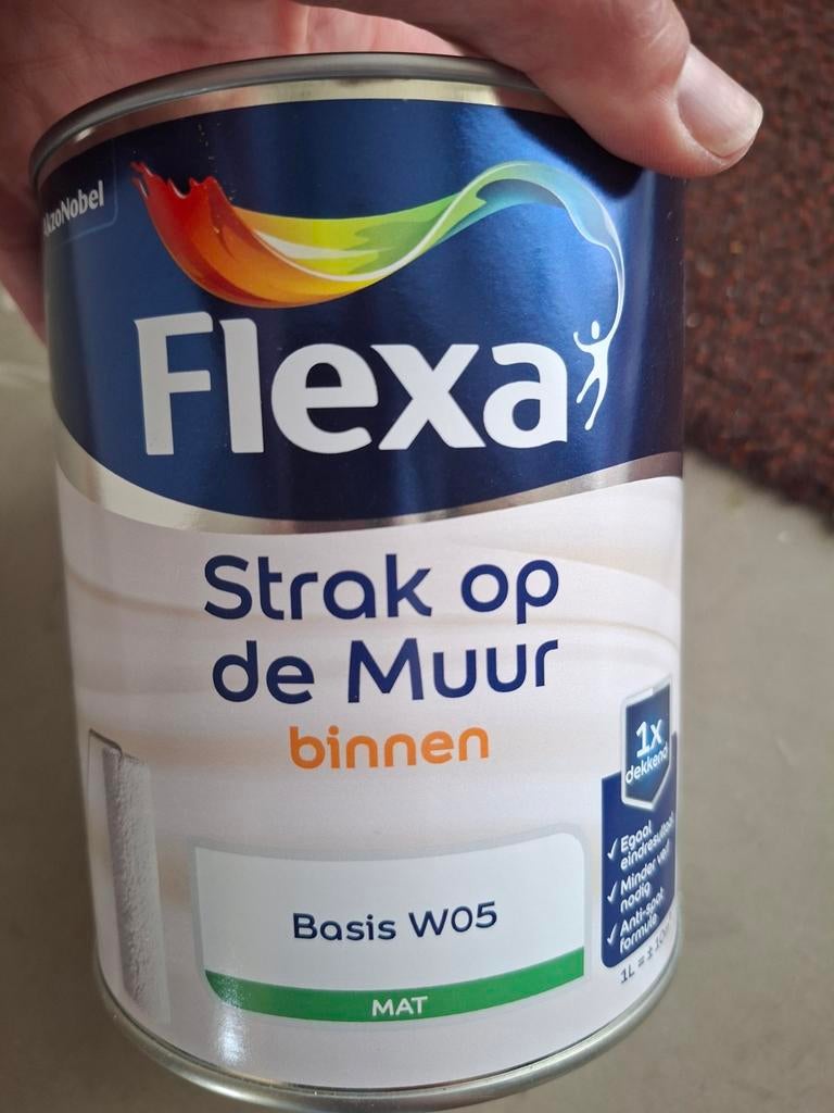 Flexa Strak op de Muur binnen muurverf 1L - Celadon, Nieuw, Ophalen of Verzenden, Verf, Minder dan 5 liter