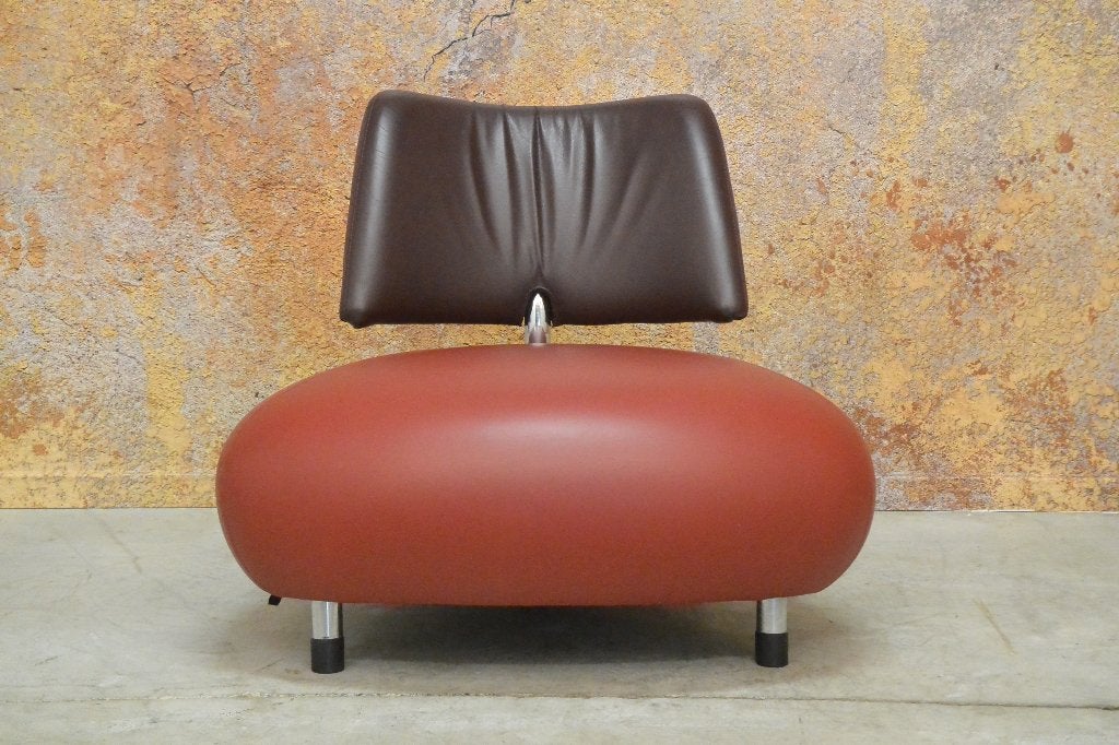 ZGANieuw leren Leolux Pallone design fauteuil, Huis en Inrichting, Leolux, Leolux, 75 tot 100 cm, Ophalen of Verzenden