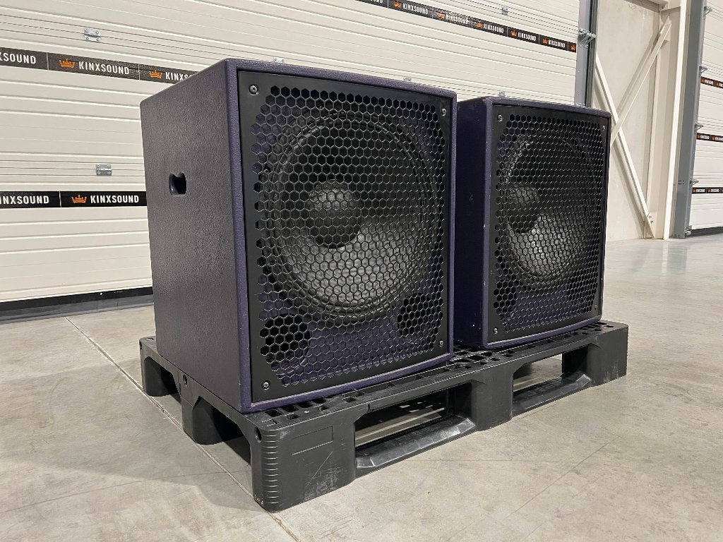 2x Funktion-One BR118 18" sub, Gebruikt, Subwoofer, Ophalen of Verzenden, 150 watt of meer
