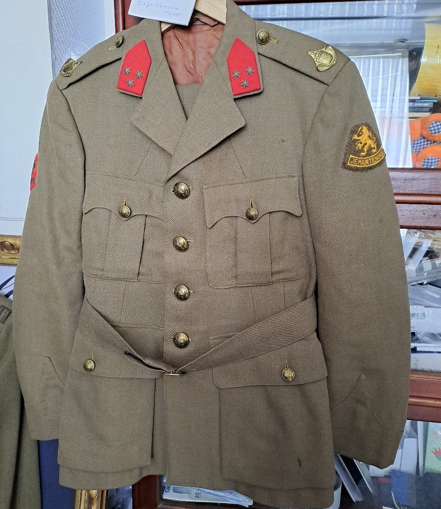 militaria 1946 tot 1950kaptein v,d, infanterie {nulli cedo}, Ophalen, Landmacht, Nederland, Kleding of Schoenen