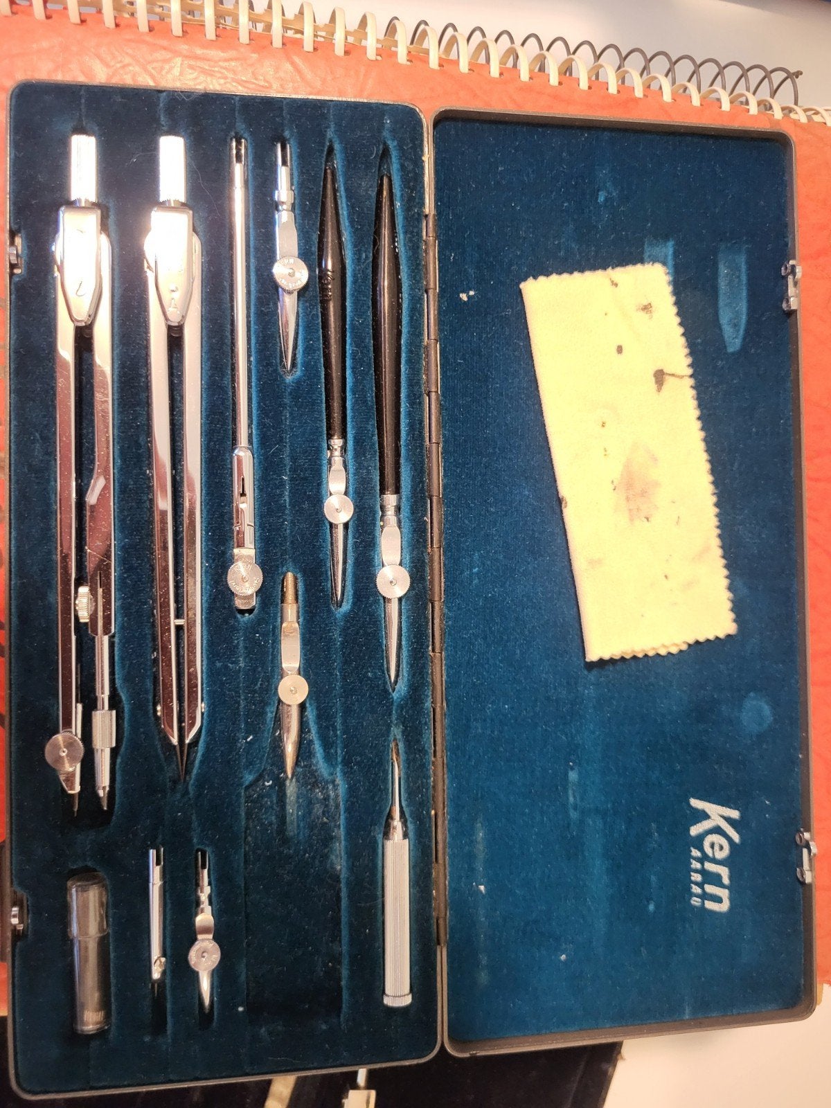 Vintage Kern Aarau Tekenset in Luxe Doos, Ophalen of Verzenden