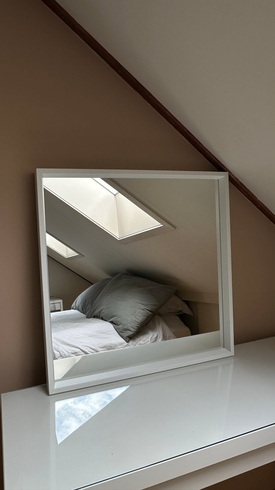 Ikea Nissedal spiegel 65x65cm, Ophalen, Vierkant, Zo goed als nieuw, Minder dan 100 cm