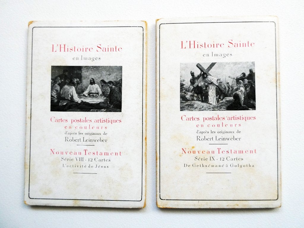 2 x 12 Ansichtkaarten / Bijbelkaarten Anton Robert Leinweber, Ophalen of Verzenden
