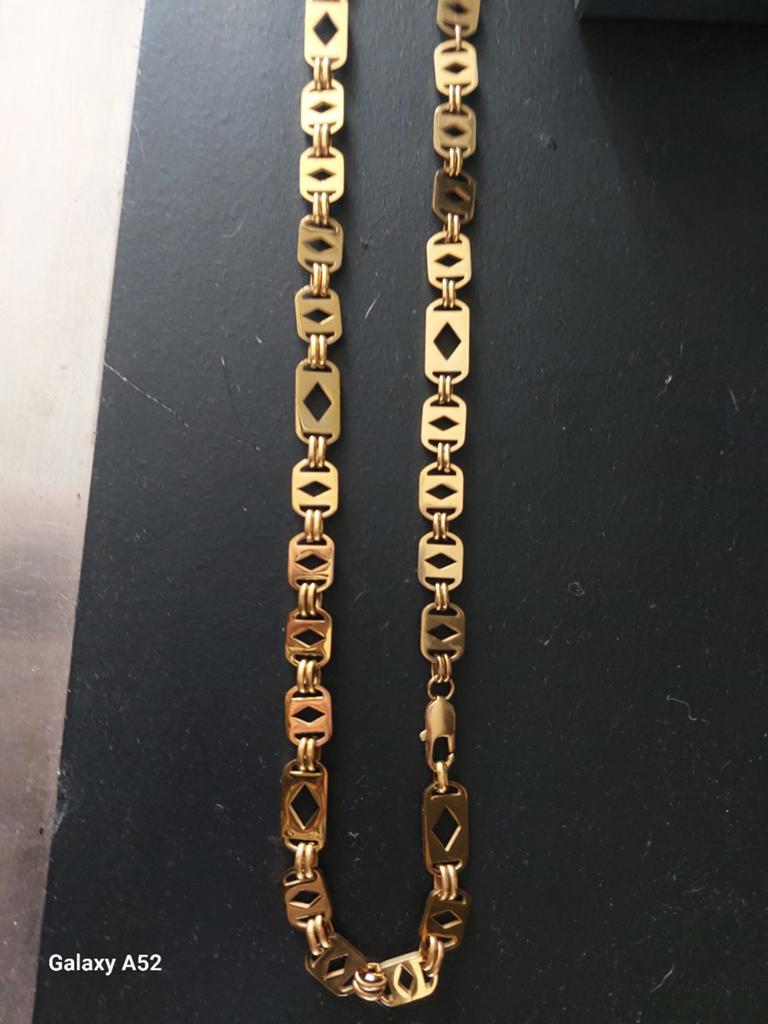 Zeer mooi ketting 18 karaats op zilver, Sieraden, Tassen en Uiterlijk, Kettingen, Ophalen of Verzenden, Zo goed als nieuw, Goud