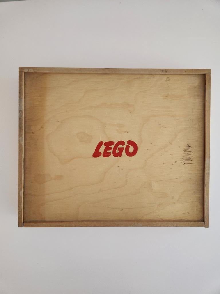 jaren 60/70 houten LEGO opberg kist met inhoud, Ophalen, Gebruikt, Overige typen