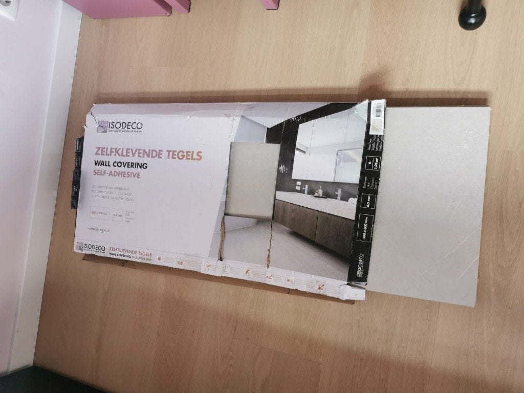 5x zelfklevende wandtegel kleur taupe, Ophalen, 40 tot 60 cm, Wandtegels, Nieuw