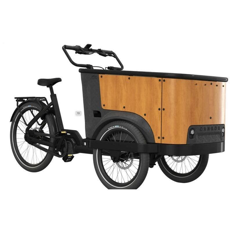Bakfiets Cangoo Buckle Up! Enviolo elektr. 700Wh zwa/bruin!, Ophalen, 4 kinderen of meer, Nieuw, Elektrisch