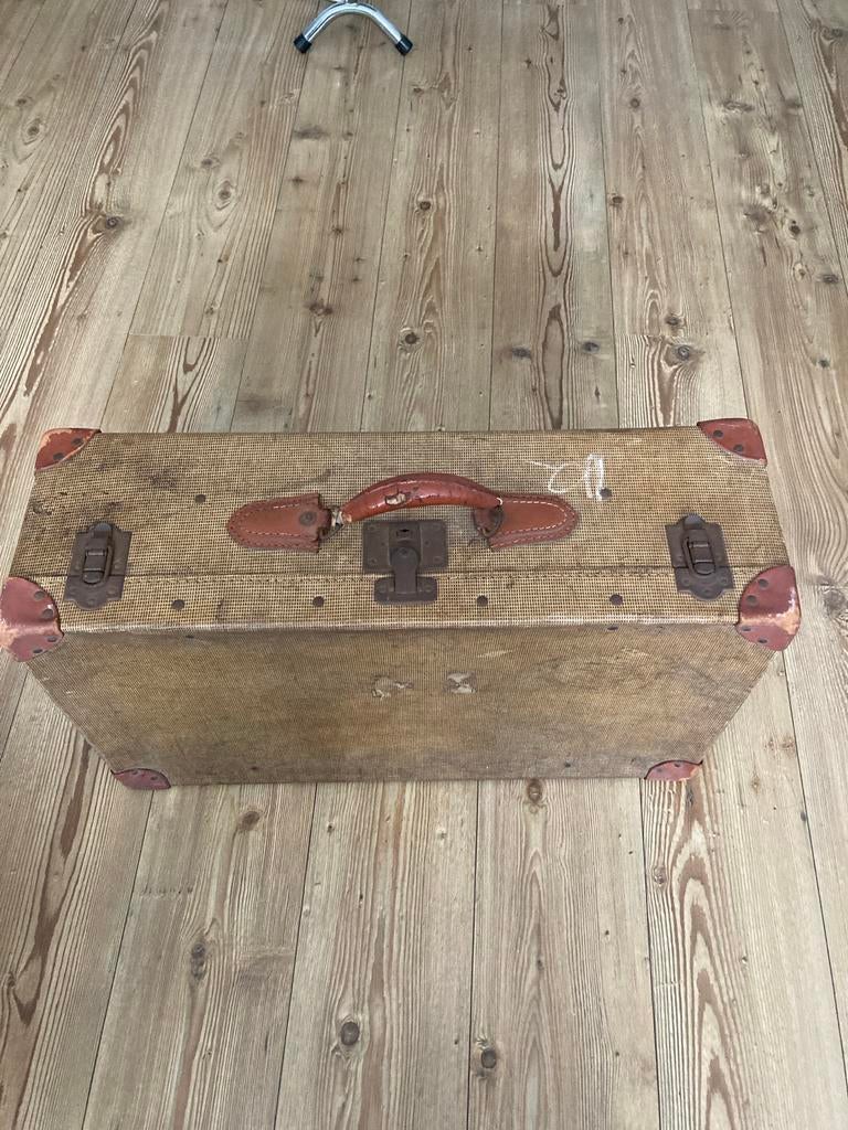 Antieke Reis Koffer, Sieraden, Tassen en Uiterlijk, Koffers, Overige materialen, Gebruikt, 35 tot 45 cm, Ophalen