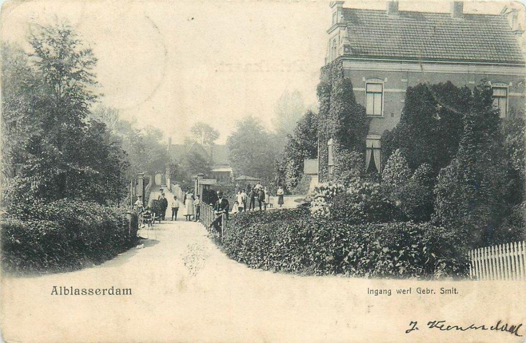 701-341-053 Alblasserdam Ingang werf Gebr Smit, Verzenden, Voor 1920, Zuid-Holland