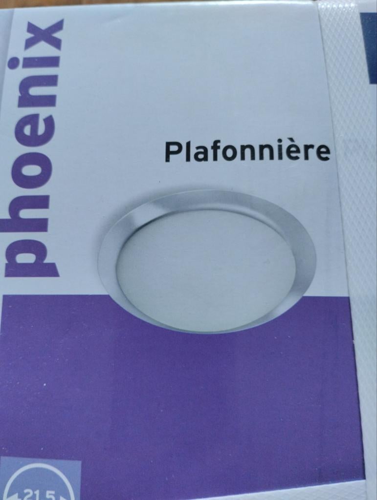 Phoenix Plafonnière E27 - Nieuw in doos, Ophalen, Nieuw, Metaal, Modern