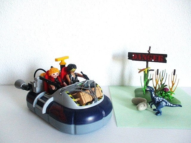 playmobil hovercraft 9435 lees beschrijving, Ophalen of Verzenden, Zo goed als nieuw, Complete set, Voertuig
