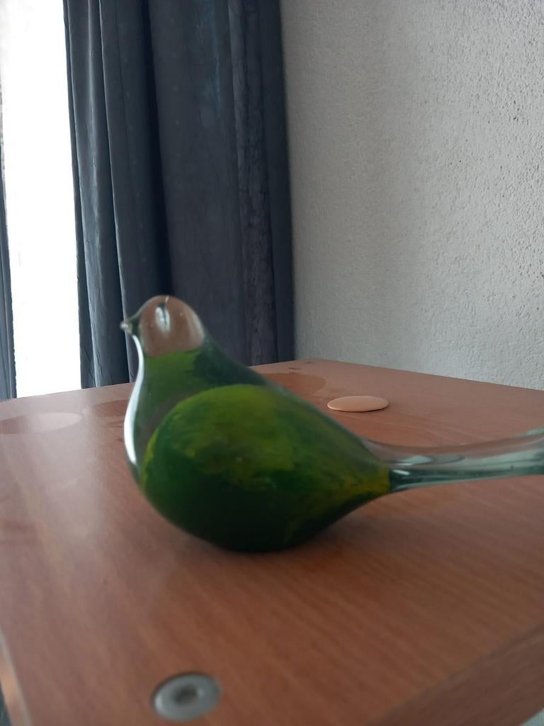 Glazen beeldje groene vogel/duif, Antiek en Kunst, Antiek | Glas en Kristal, Ophalen