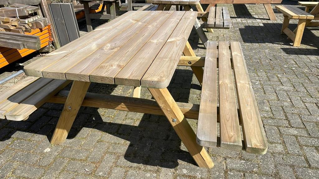 Picknicktafels 3 meter dik en zwaar, Ophalen, Zo goed als nieuw