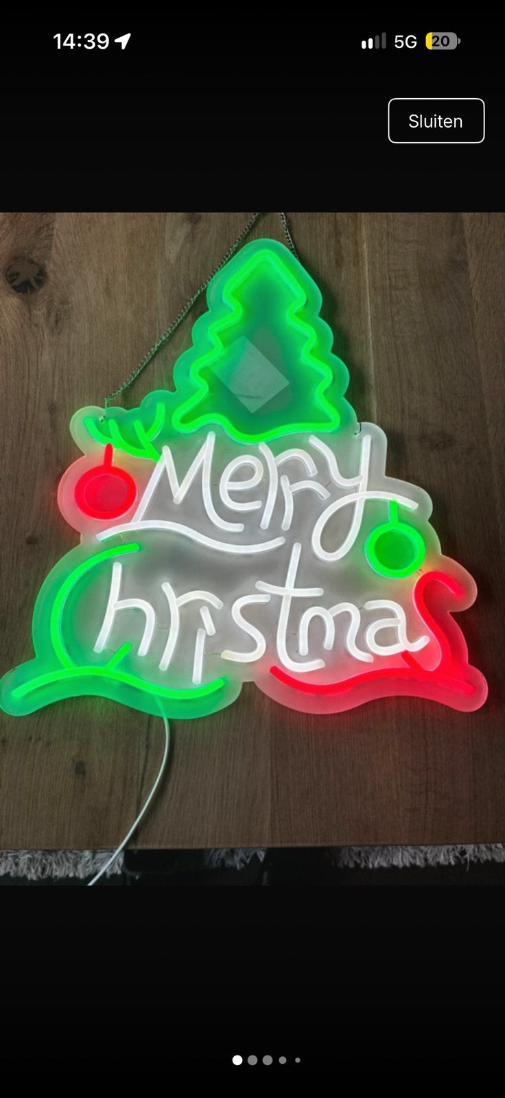 Led kerstverlichting Merry Christmas, Eén persoon