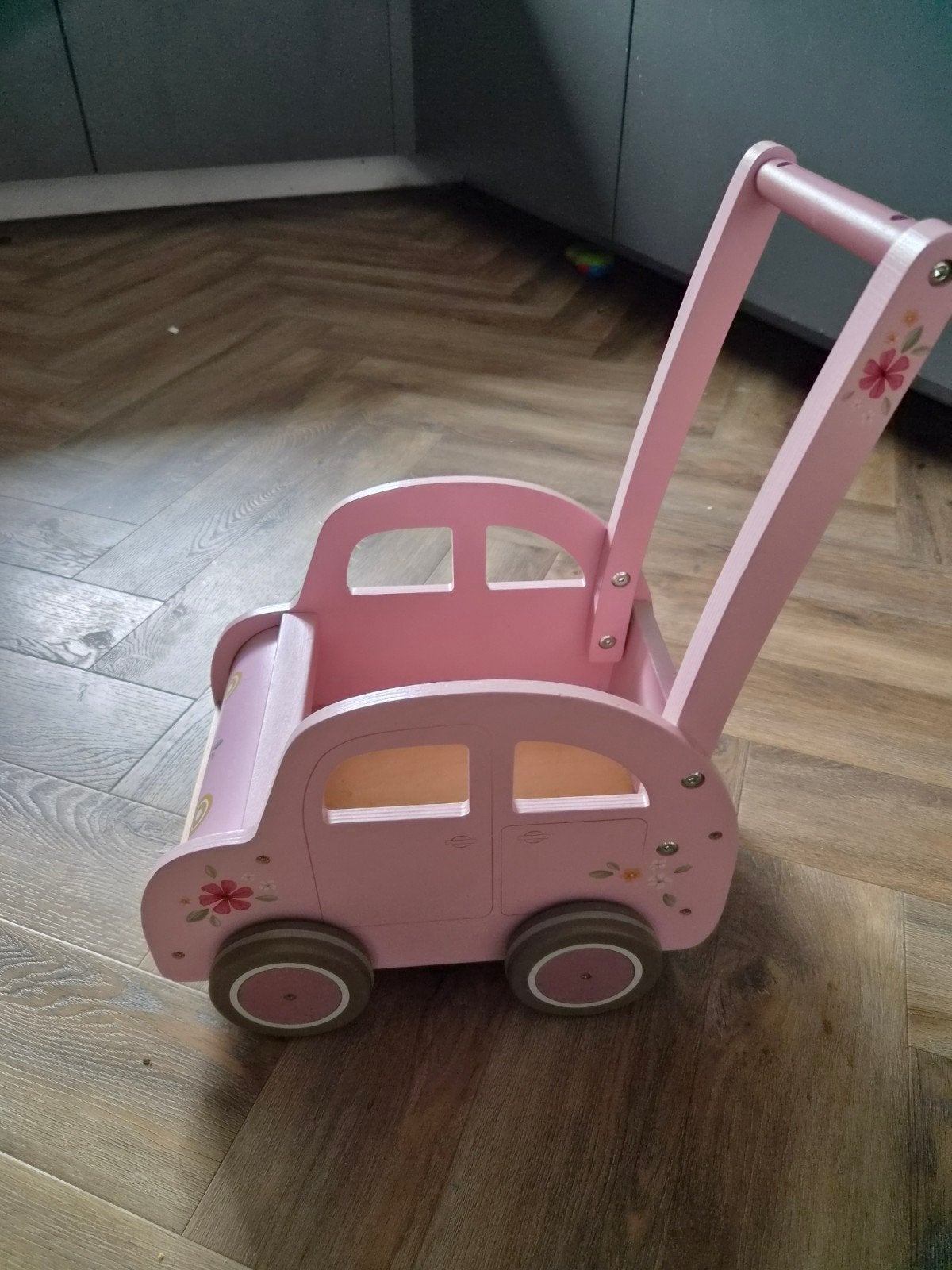 Little Dutch Houten Loopwagen Roze, Ophalen, Zo goed als nieuw, Duw- of Trekspeelgoed