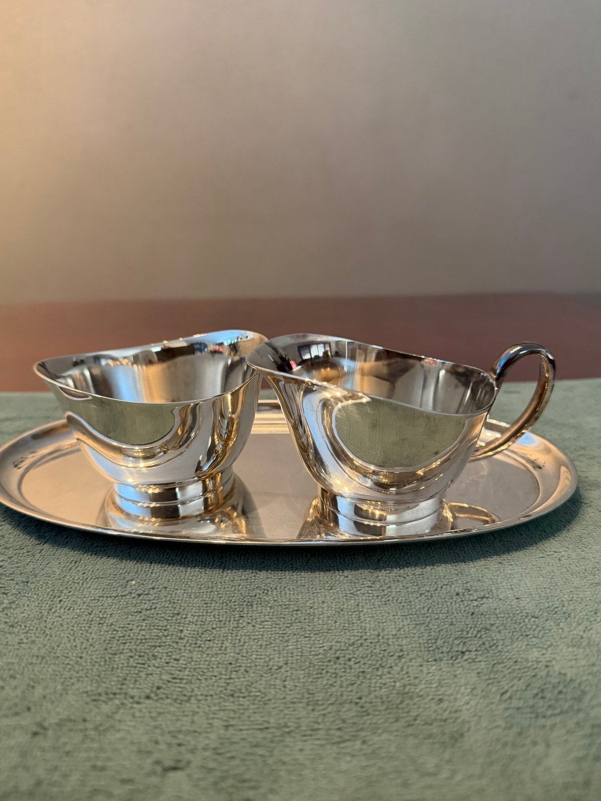 Vintage Gero A60 Verzilverd roomstel met 3 delig - 1962, Ophalen of Verzenden