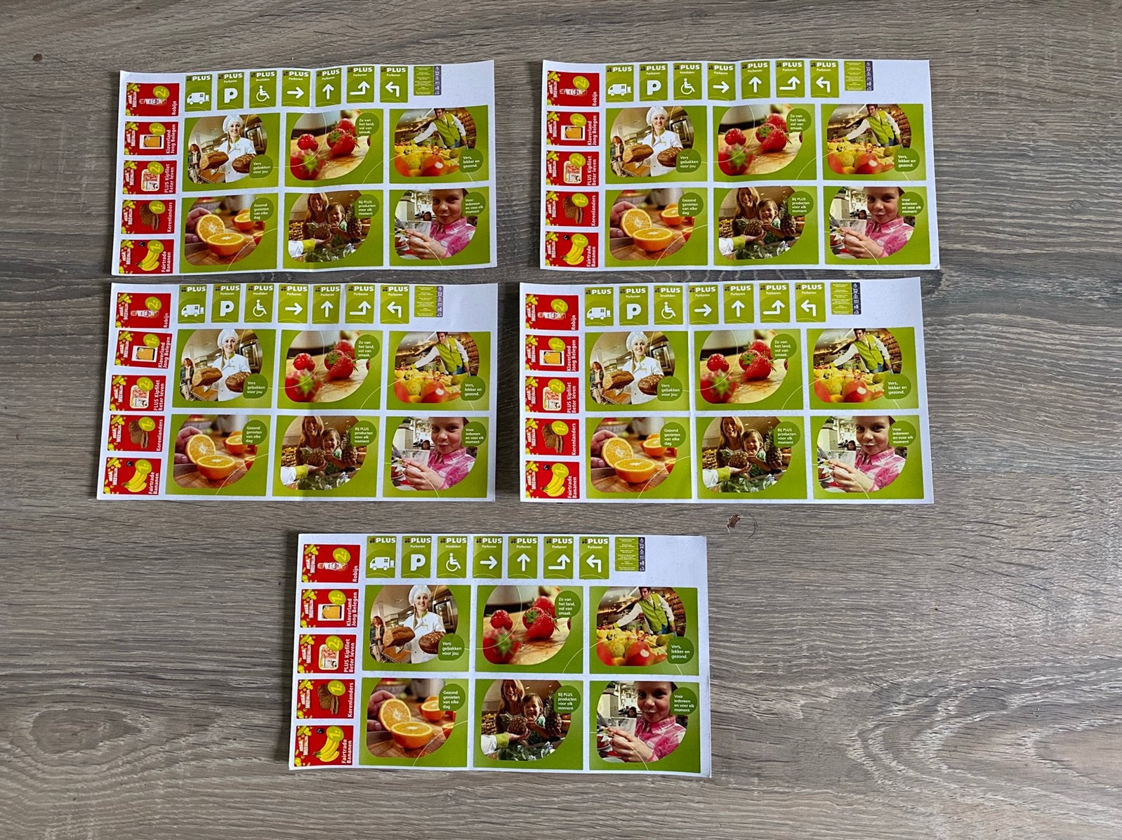 Plus bricks supermarkt stickers, Ophalen of Verzenden, Zo goed als nieuw