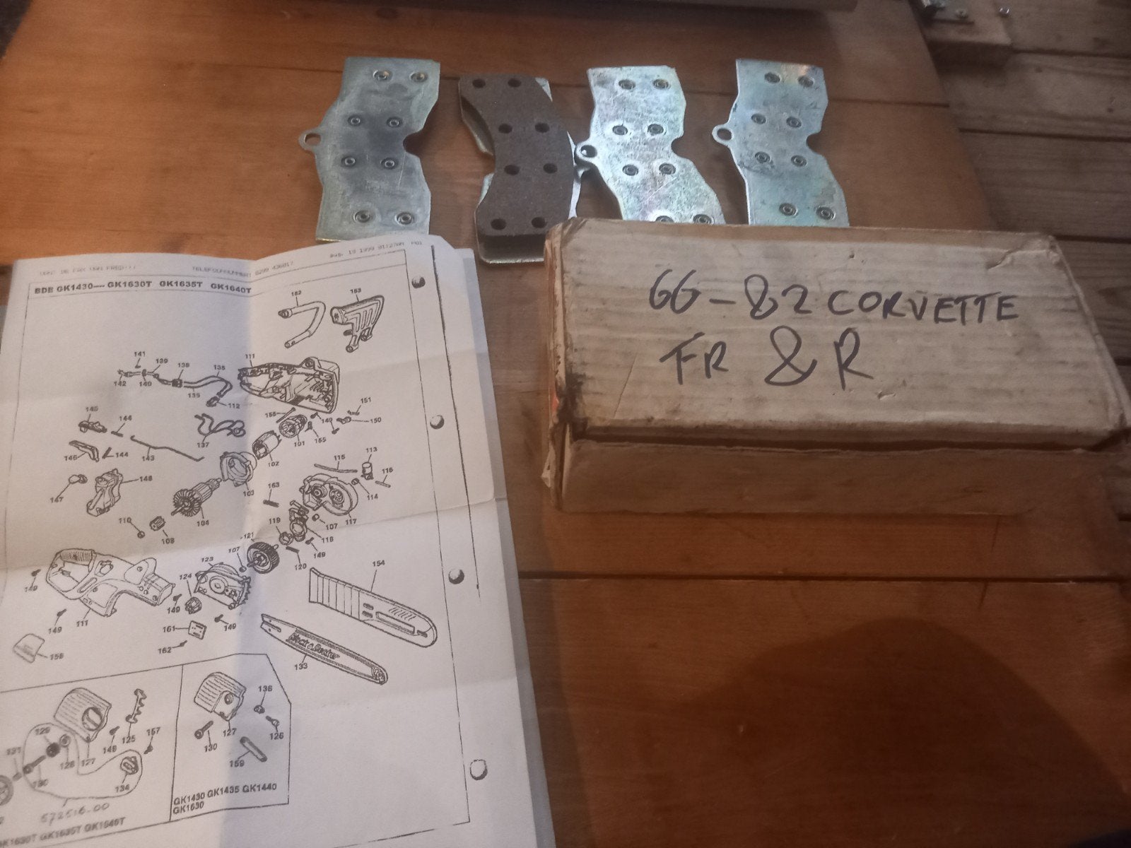 Corvette remblokken 66-82 FR & R, Ophalen of Verzenden, Nieuw, Chevrolet