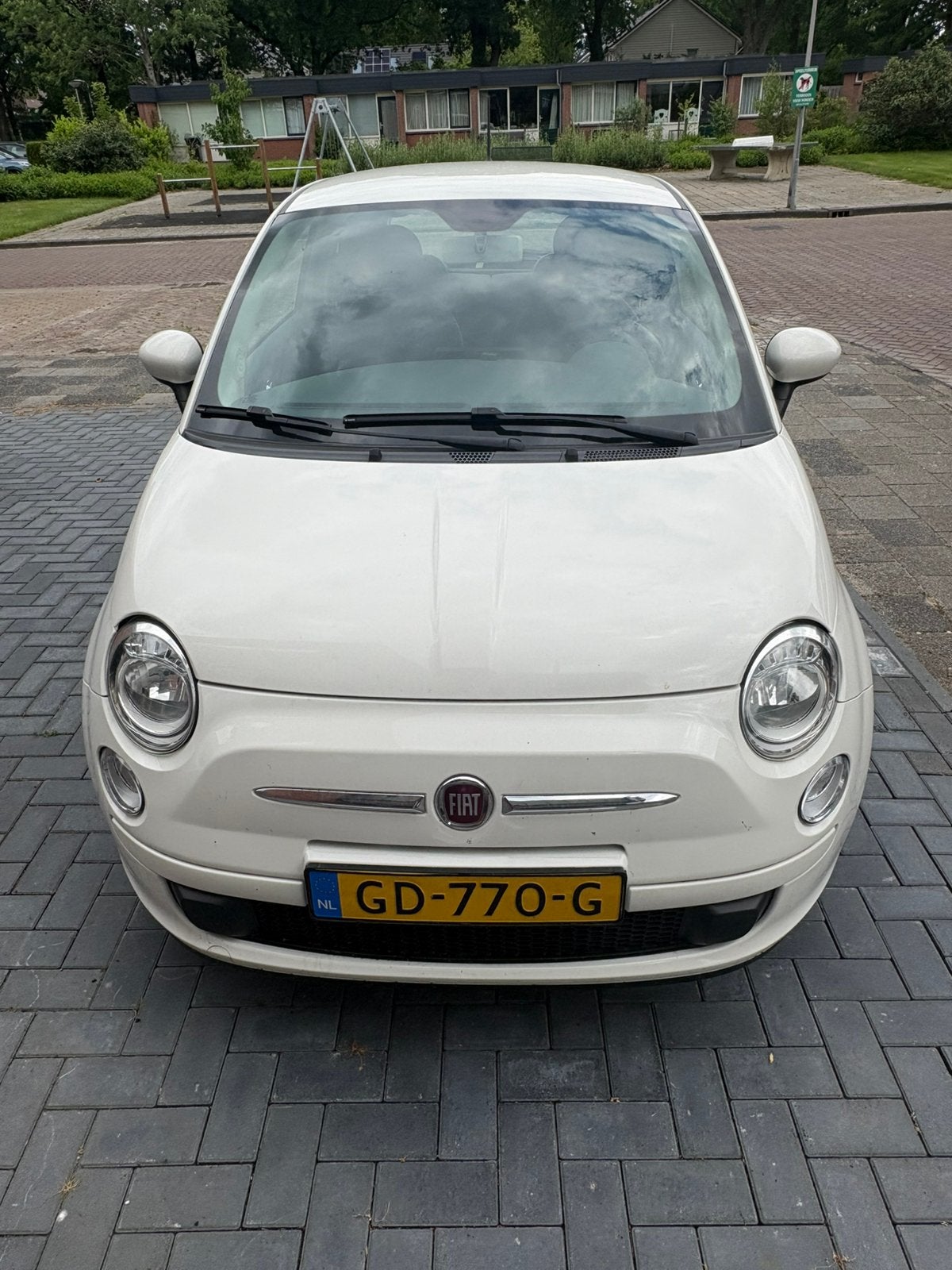 Fiat 500 0.9 Twinair C 2015 Wit, Auto's, Voorwielaandrijving, 840 kg, Wit, Origineel Nederlands